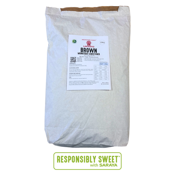 Lakanto Brown Monkfruit 1:1 Brown Sugar Substitute Bulk 20kg
