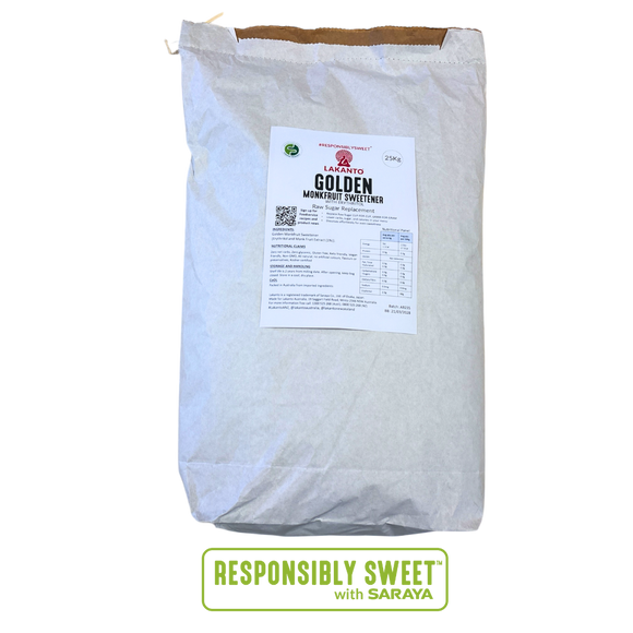 Lakanto Golden Monkfruit 1:1 Raw Sugar Substitute Bulk 25kg