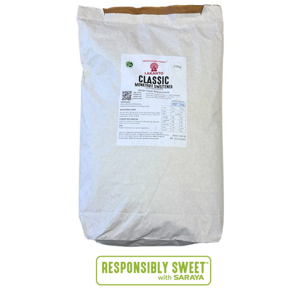 Lakanto Classic Monkfruit 1:1 White Sugar Substitute Bulk 25kg