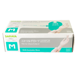 Saraya Nitrile Glove Extend White