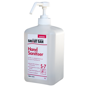 S-7 SMARTSAN Spray Hand Sanitiser 70% v/v Ethanol Alcohol 1L (Pump Included)