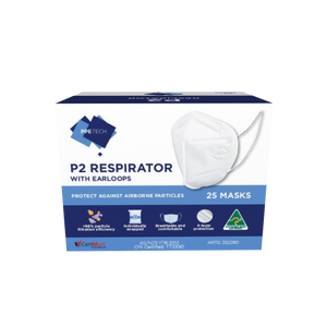 Australian Made P2/N95 White 4-Layer Face Mask with Earloops