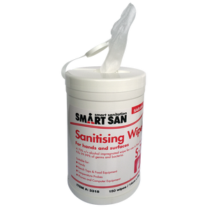 S-7 SMARTSAN Hand and Surface Sanitising Wipes 70% v/v Ethanol Alcohol (150 Wipes)